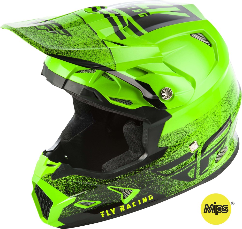 Toxin MIPS Embargo Neon Green/Black Helmet FLY Racing Motocross